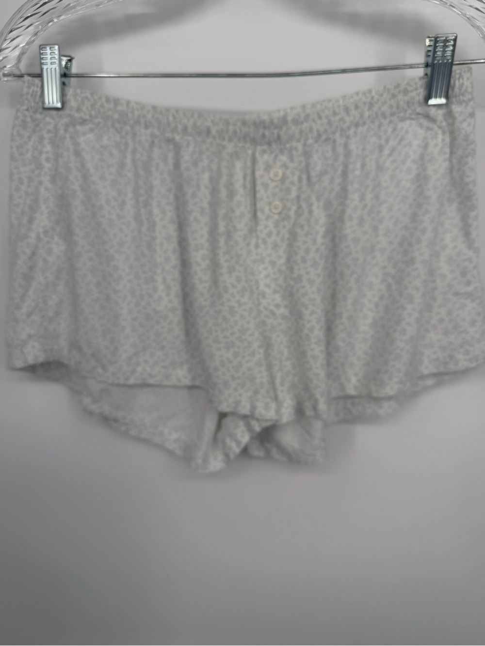 Brandy Melville White/Cream Printed Lounge Shorts